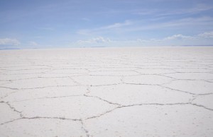 The sun scorched Uyuni Salt Flats